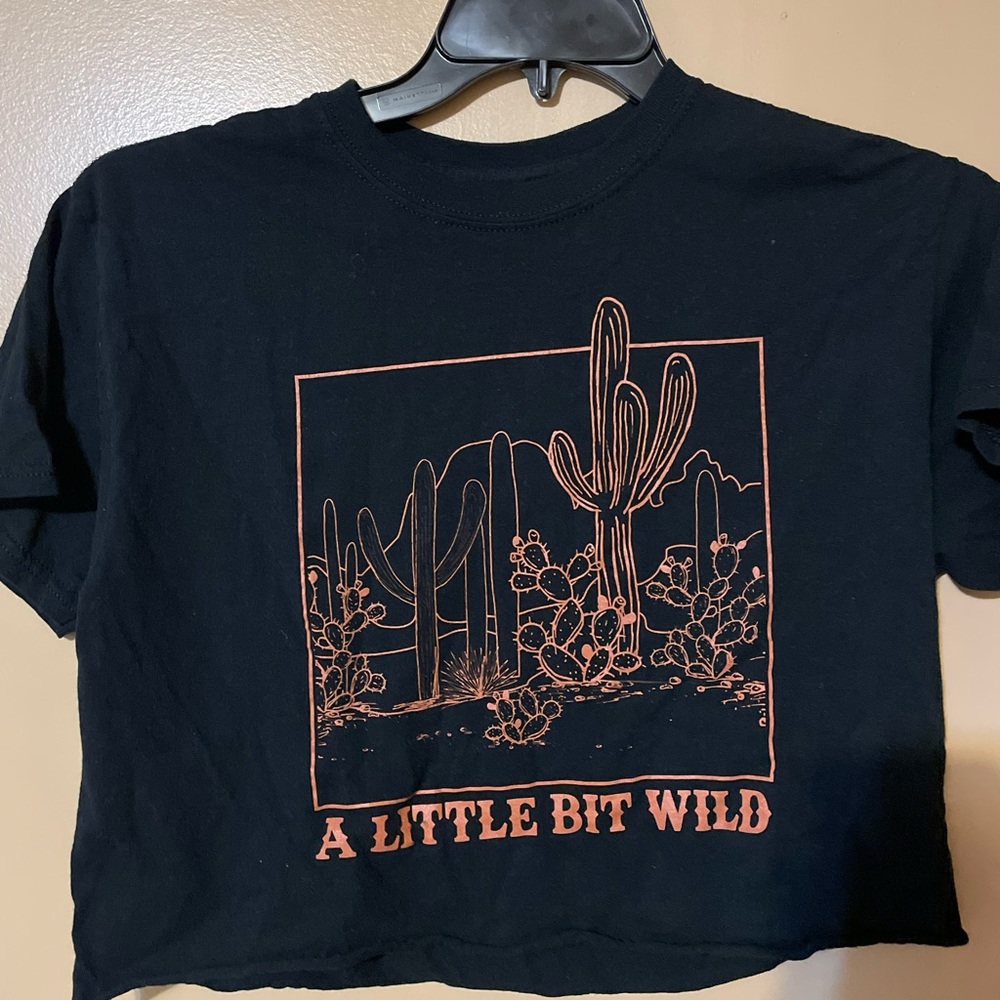 Factory Connection Popular Girl “A Little Bit Wild” Cropped T-Shirt